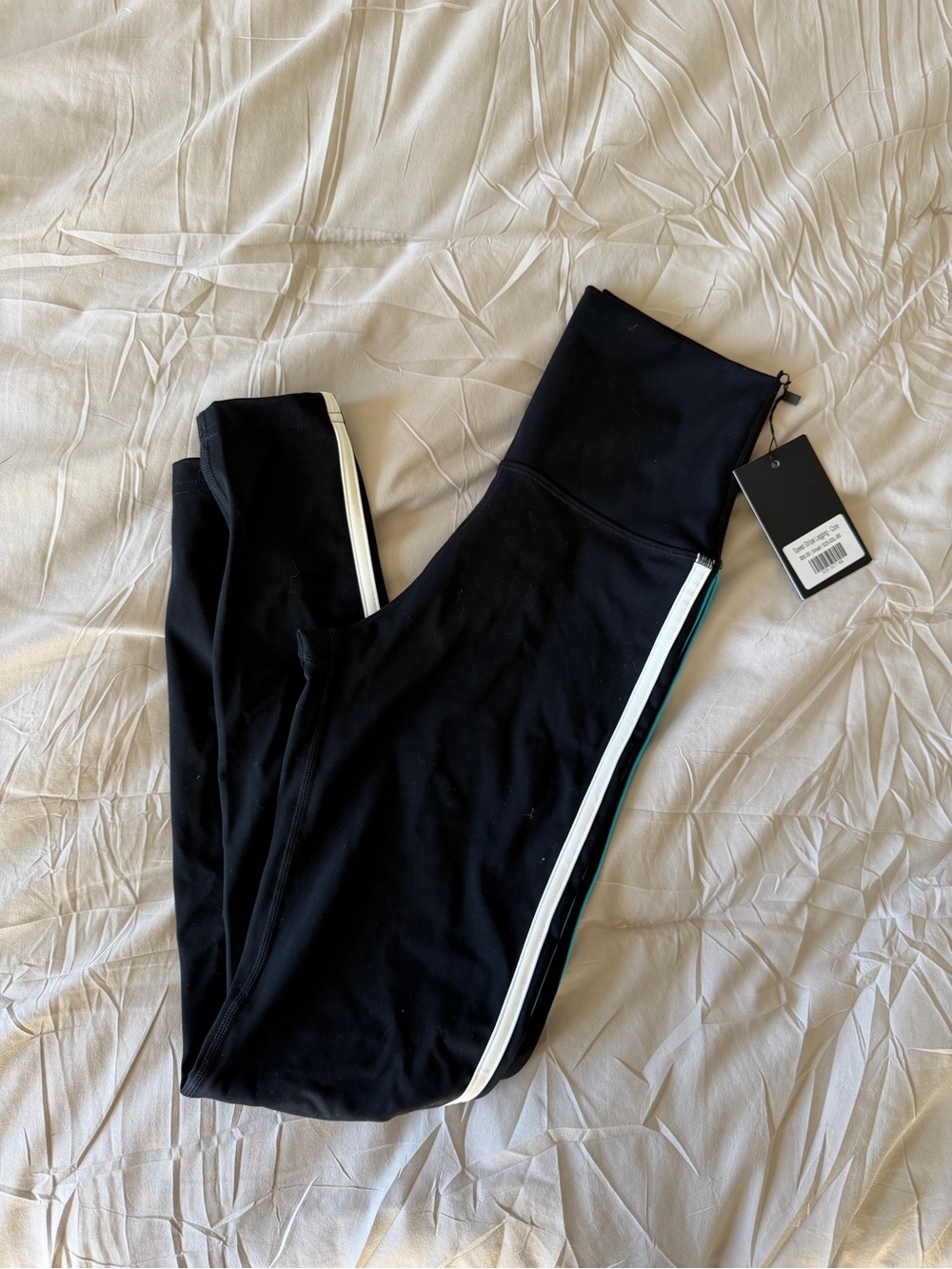 Burn Black Core Stripe Leggings NWT